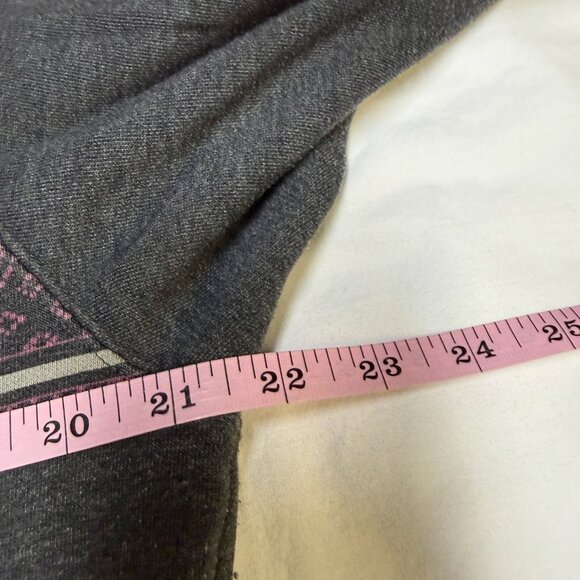 The North Face Logo Stripe Hoodie Women’s Large Charcoal Gray GUC - Picture 10 of 10